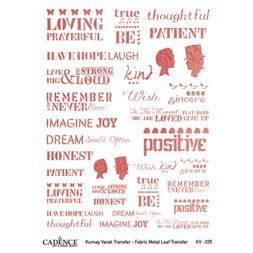 Transferový obrázek na textil Cadence, A3 - Měděné nápisy 1