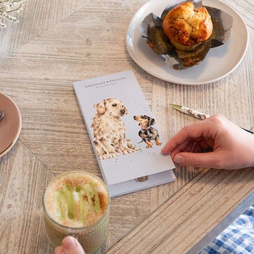 Nákupní seznam s magnetem Wrendale Designs "First Dates" - Pejsci