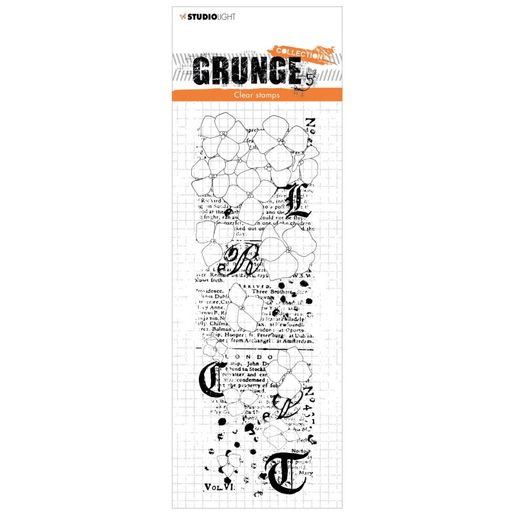 Gelové razítko Studio Light "Grunge", 21x7,4 cm - Hortenzie