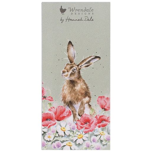 Nákupní seznam s magnetem Wrendale Designs "Field of Flowers" - Zajíc