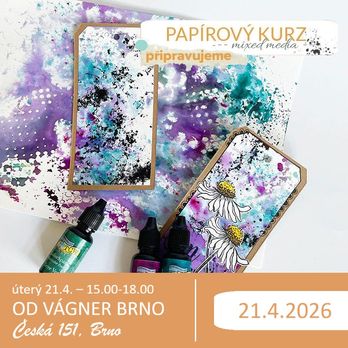 Mixed media art – akvarelové efekty