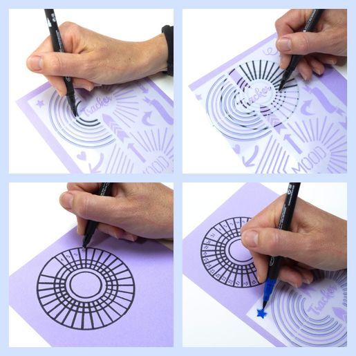 Diářová šablona Aladine, 19x13 cm - Trackers, sledovače