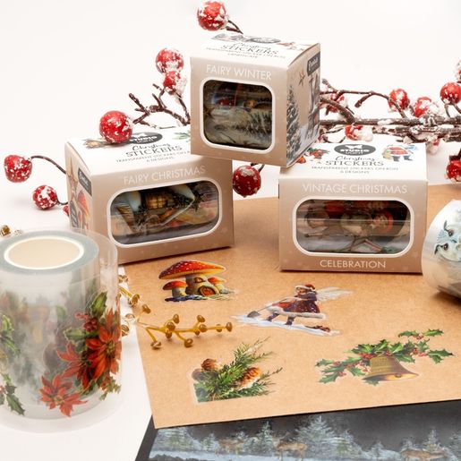 Průhledné samolepky Studio Light "Vintage Christmas" - Vánoční nostalgie