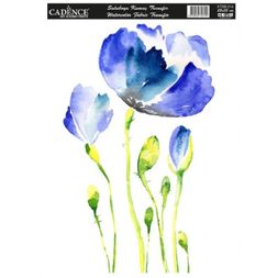 Transferový obrázek na textil Cadence, 25x35 cm - Vlčí máky