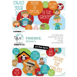 Samolepky v bloku Studio Light, A6, 15 l. - Roztomilá farma