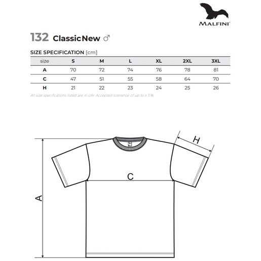Tričko Malfini Classic New, pánské - černé - VYBERTE VELIKOST