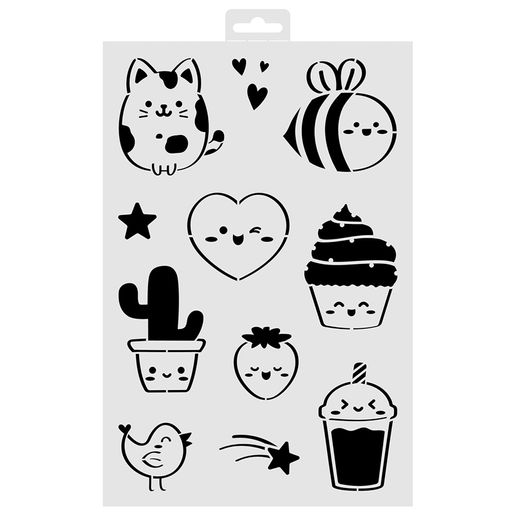 Šablona Aladine, 20x30 cm - Kawaii motivy