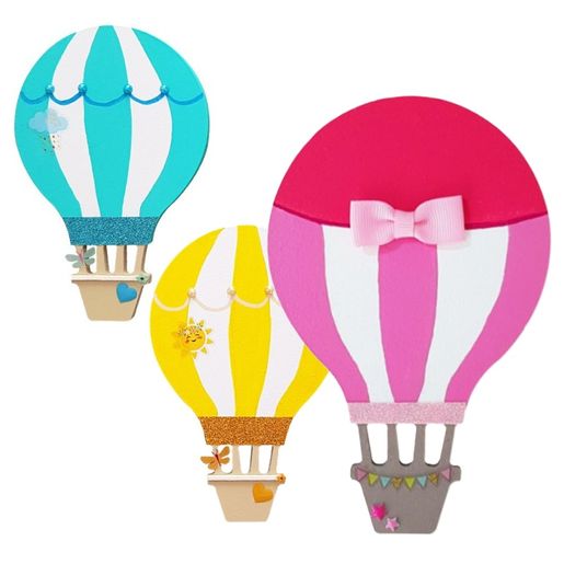 Dřevěný výřez k dekoraci Gomille, 15 cm - Balón