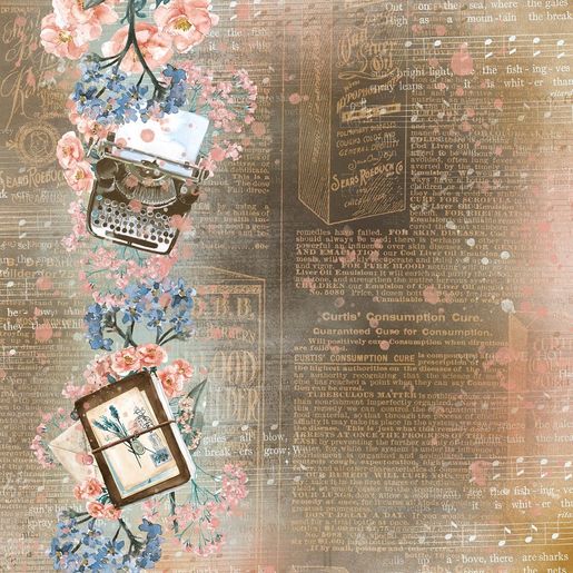 Blok scrapbookových papírů Studio Light "Write Your Story", 30,5x30,5 cm, 12 l.