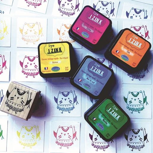 Razítkovací polštářek Aladine Izink Dye - cire, oranžový