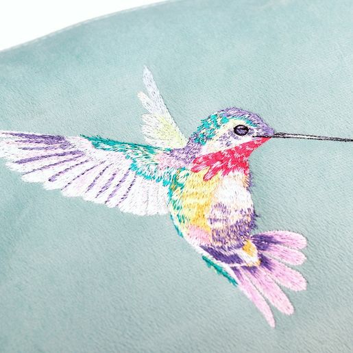 Vyšívaná kosmetická taška Wrendale Designs "Wisteria Wishes" - Kolibřík