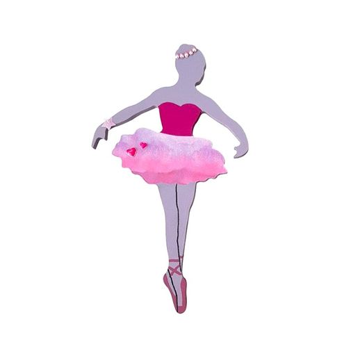 Dřevěný výřez k dekoraci Gomille, 10x17 cm - Baletka