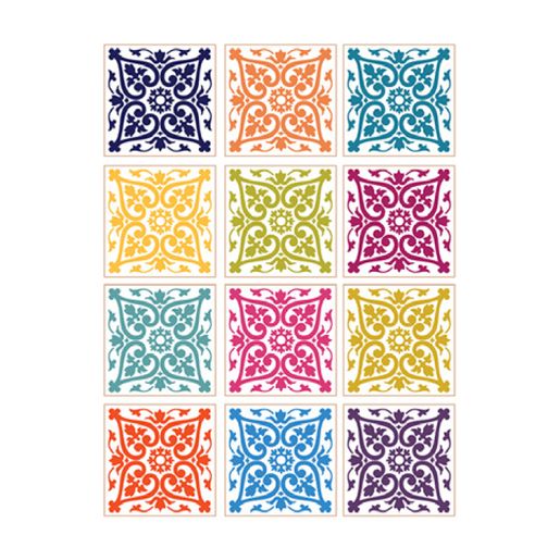 Rýžový papír Cadence - Barevné dlaždice - VYBERTE VELIKOST