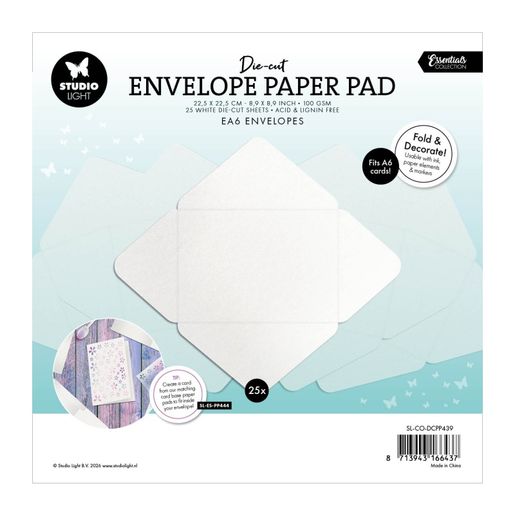 Základy obálek v bloku Studio Light, 25 l. - Obálky A6