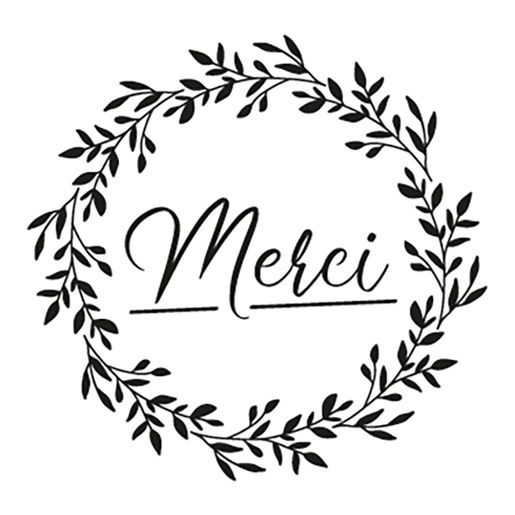 Dřevěné razítko Aladine, kulaté, 3 cm - Merci FR