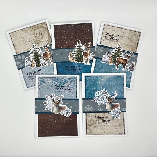 Blok s papírovými výseky Studio Light "Winter Wonderland", A5, 20 l. - Zimní krajinka