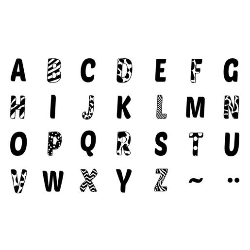 Dětská dřevěná razítka Aladine Stampo Bambino, 28 ks - Abeceda