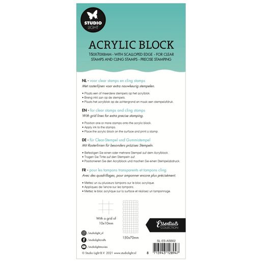 Akrylový blok Studio Light - 15x7 cm