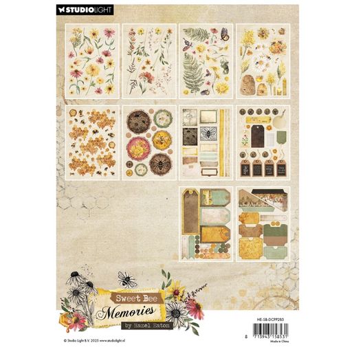 Blok s papírovými výseky Studio Light "Sweet Bee Memories", A5, 20 l.