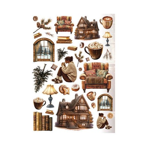 Papírové výseky Studio Light "Hot Cocoa", 35 ks - Horká čokoláda