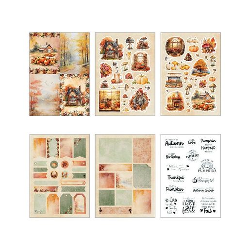 Kreativní blok Studio Light Mixed Paper Pad, A5, 42 l. - Povedený podzim
