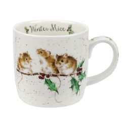 Vánoční porcelánový hrnek Wrendale Designs "Winter Mice", 0,31 l - Myšky