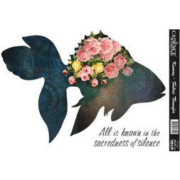 Transferový obrázek na textil Cadence, 25x35 cm - Květinová ryba