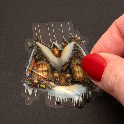 Průhledné samolepky Studio Light "Fairy Christmas" - Vánoce s vílami