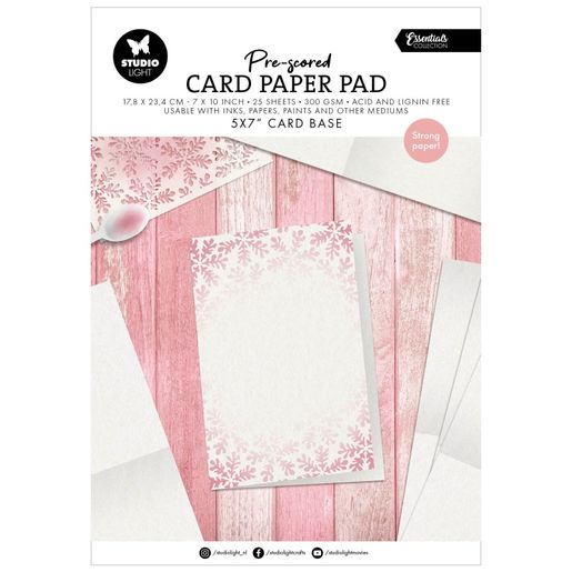 Základy přání v bloku Studio Light, 25 l. - Přání 5"x7" (12,7x17,8 cm)