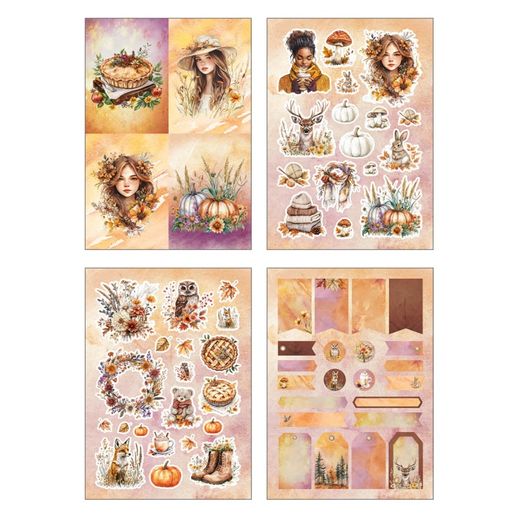 Kreativní blok Studio Light Mixed Paper Pad, A5, 42 l. - Přívětivý podzim