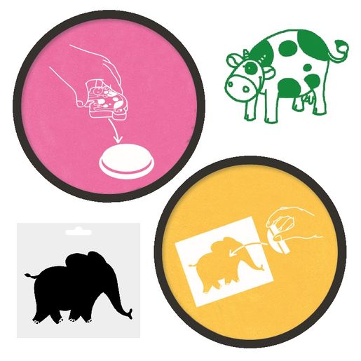 Razítkovací polštářky Aladine Stampo Minos, 4 ks - veselé barvy