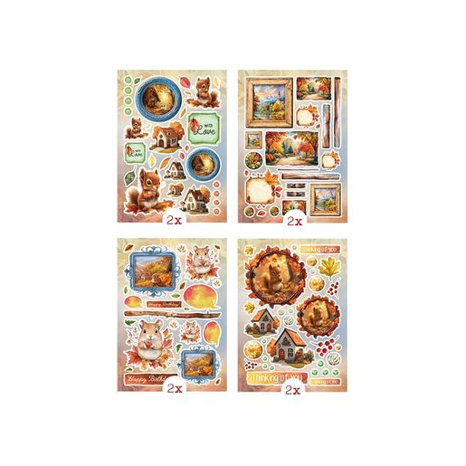 Blok s papírovými výseky Studio Light "Charming Autumn", A5, 20 l. - Líbezný podzim