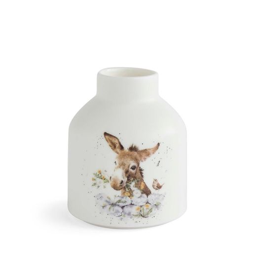 Porcelánové vázy Wrendale Designs, 3 ks - Střízlík, kachny, oslík