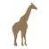 Dřevěný výřez k dekoraci Gomille, 10x18 cm - Žirafa