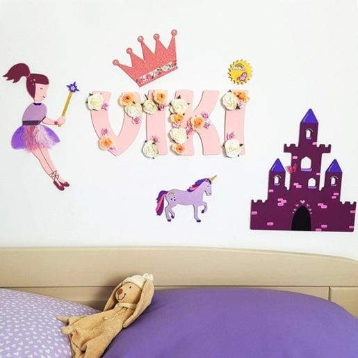 Dřevěný výřez k dekoraci Gomille, 15 cm - Abeceda - VYBERTE PÍSMENO