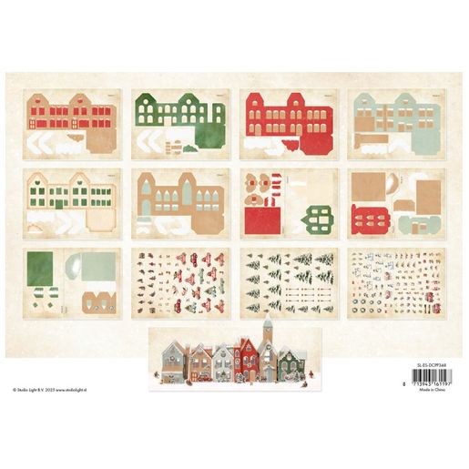 DIY Vánoční vesnička Studio Light, A4, 12. l. - Klasická