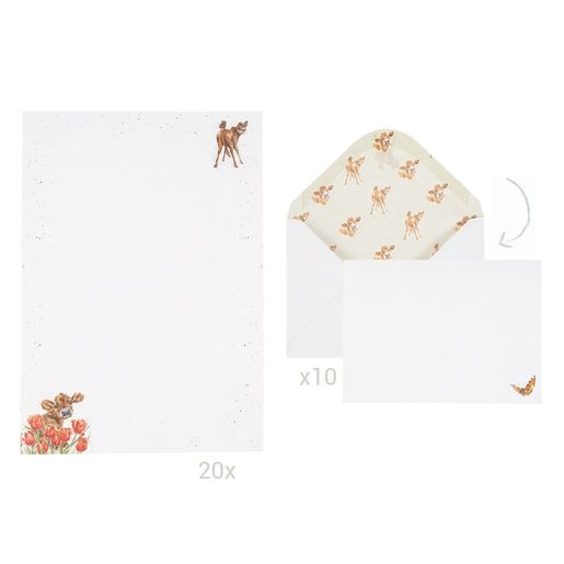 Dopisní sada Wrendale Designs "Flutterly Fabulous" - Telátko