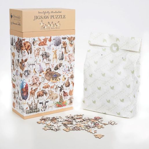 Puzzle Wrendale Designs "Farmyard Friends" , 1000 dílků - Farma