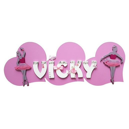 Dřevěný výřez k dekoraci Gomille, 10x17 cm - Baletka