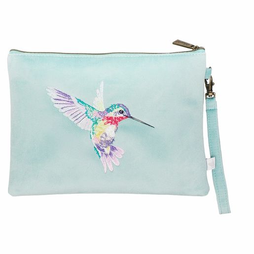 Vyšívaná kosmetická taška Wrendale Designs "Wisteria Wishes" - Kolibřík