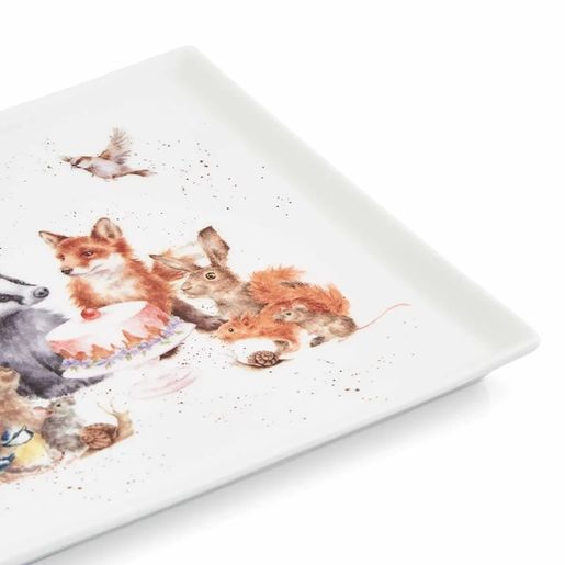 Porcelánový dezertní talíř Wrendale Designs "Woodland Party" - Lesní zvířátka