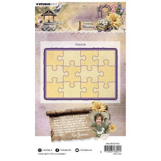 Vyřezávací šablony Studio Light "Growing & Blooming", 3 ks - Puzzle