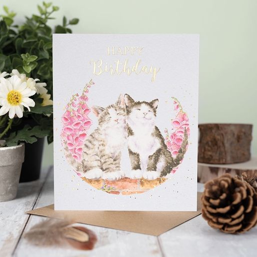 Narozeninové přání Wrendale Designs "Happy Purrr-thday" - Kočky