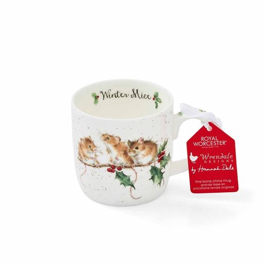 Vánoční porcelánový hrnek Wrendale Designs "Winter Mice", 0,31 l - Myšky