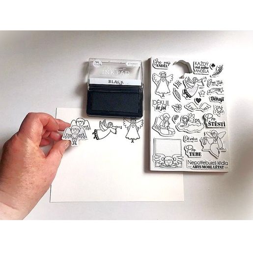 Razítka Aladine Stampo Art, 27 ks - Andělky