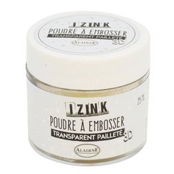 Embosovací prášek Aladine, 25 ml - iridescent sparkle, průhledný třpytivý