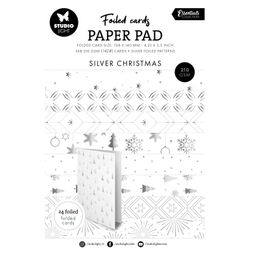 Základy na vánoční přání Studio Light, A6, 24 l. - Stříbrné vzory