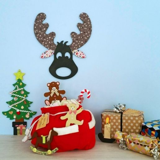 Dřevěný výřez k dekoraci Gomille, závěsný, 12x10 cm - Houpací koník