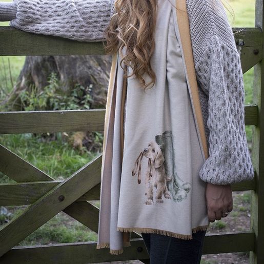 Zimní šála Wrendale Designs "Hopeful" - Labrador