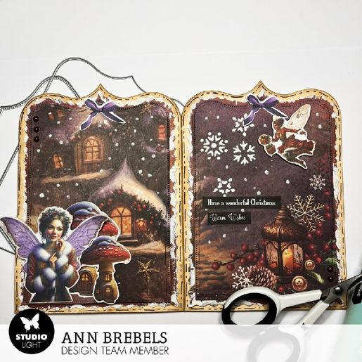 Kreativní blok s výseky Studio Light "Fairy Christmas", A4, 28 l. - Vánoce s vílami